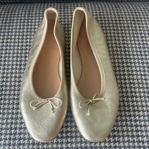 Gold J. Crew Ballet Flats Size 7 1/2